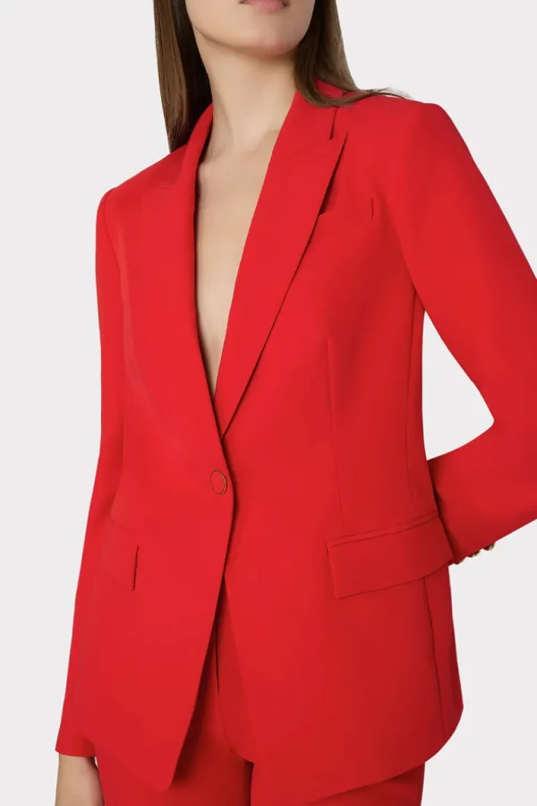 Cheap MILLY Avery Cady Blazer Red