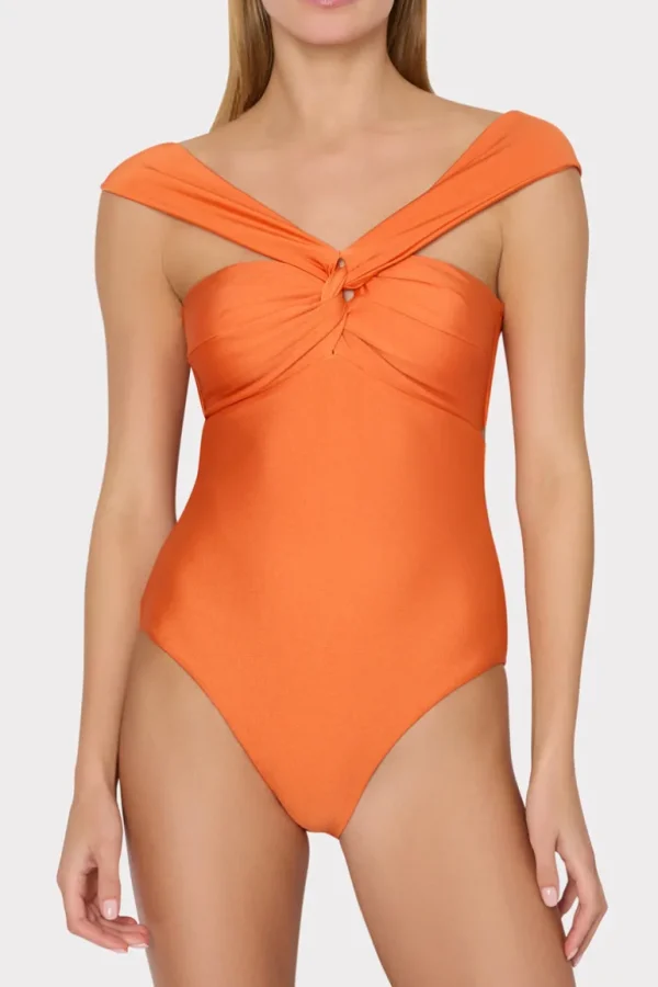 Outlet MILLY Betsy Bandeau One Piece Orange