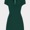 Discount MILLY Cady Atalie Dress Hunter Green