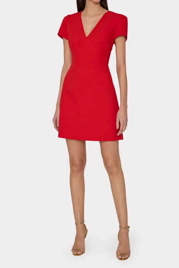 Sale MILLY Cady Atalie Dress Red