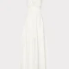 Store MILLY Catarina Poplin Maxi Dress White