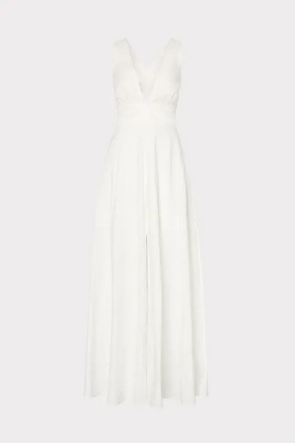 Store MILLY Catarina Poplin Maxi Dress White