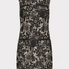 Hot MILLY 3D Garden Lace Sleeveless Mini Dress Black