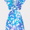 Discount MILLY Delilah Under The Sea Cover-Up Dress Blue Multi