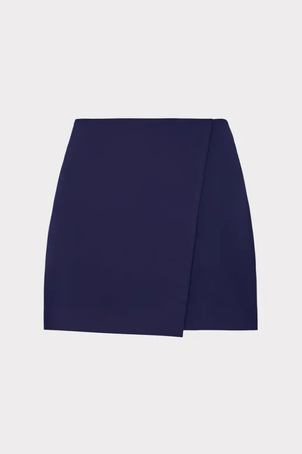 Cheap MILLY Evalyn Crepe Skort Navy