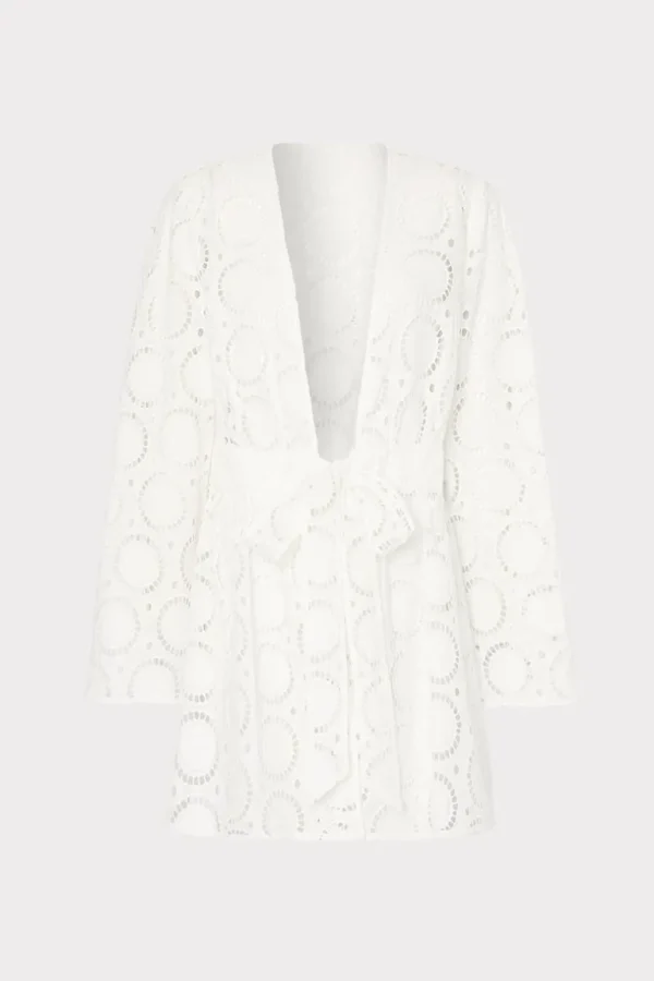 Hot MILLY Jessie Geo Eyelet Cover-Up White