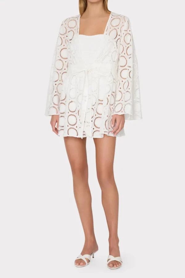 Hot MILLY Jessie Geo Eyelet Cover-Up White