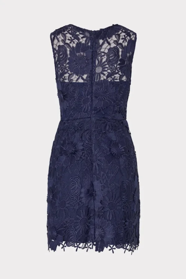 Fashion MILLY Judy Lace Mini Dress Navy