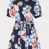 Cheap MILLY Juni Printed Poplin Mini Dress Navy Multi