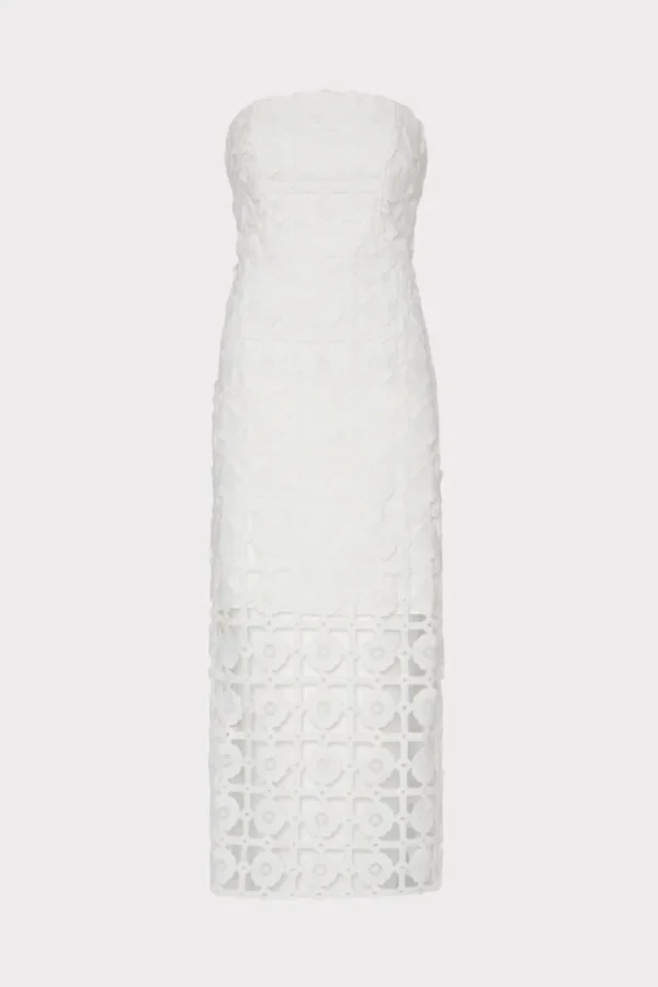 Hot MILLY Kait Tile Lace Dress White