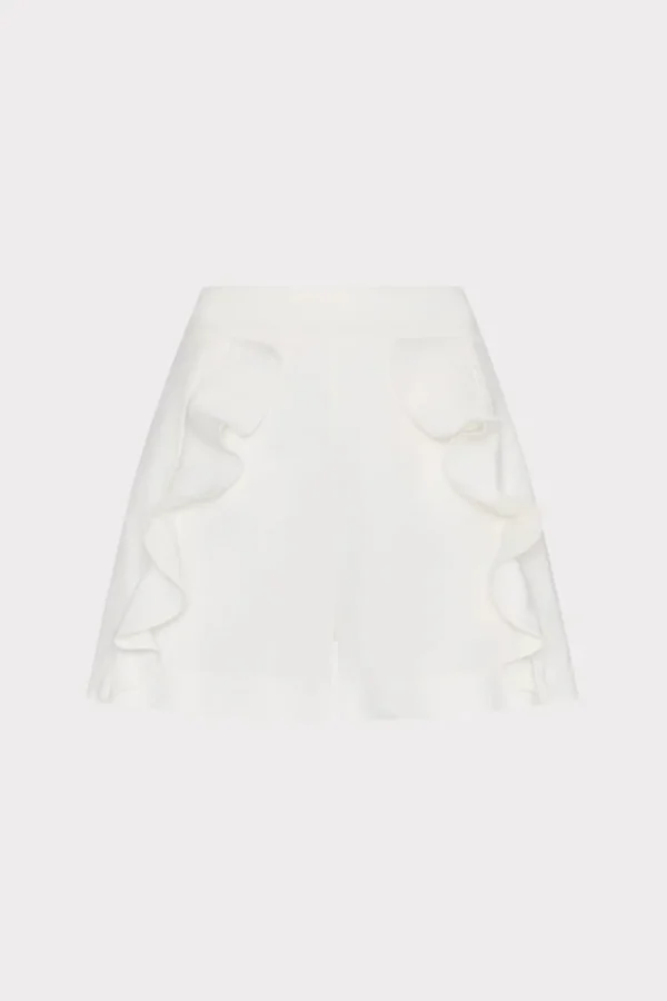 Online MILLY Linen Ruffle Short White