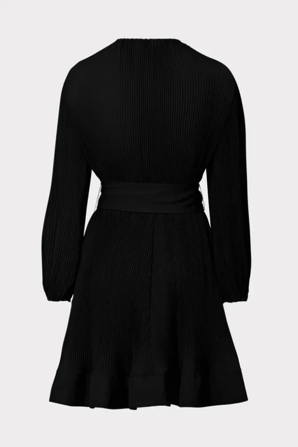 Discount MILLY Liv Pleated Dress Black