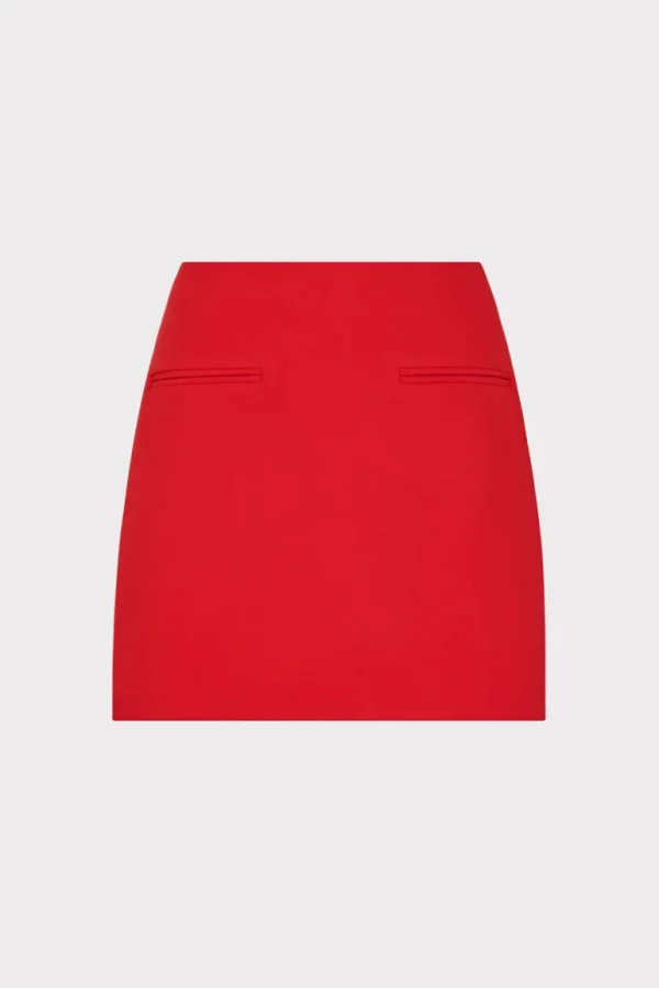 Cheap MILLY Lizzy Cady Mini Skirt Red