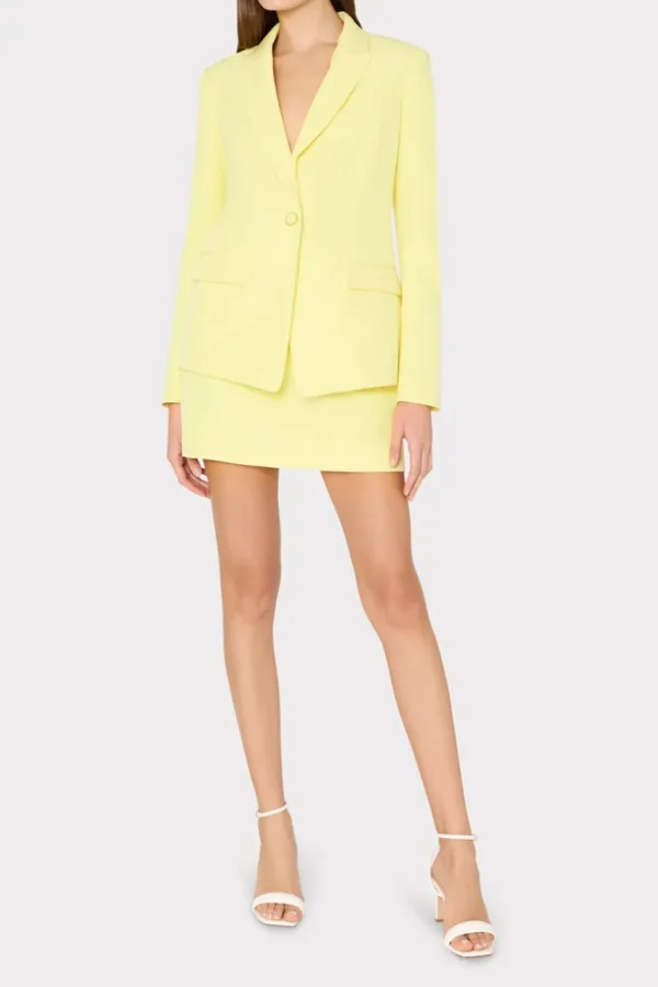 Best Sale MILLY Lizzy Cady Mini Skirt Yellow