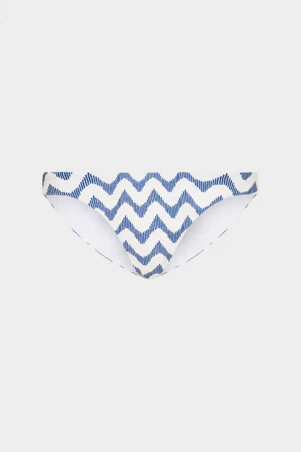 Store MILLY Margot Barcelona Chevron Bikini Bottom White/Blue