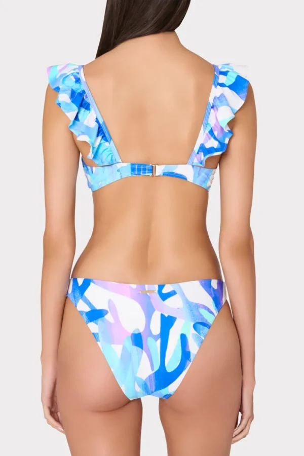 Outlet MILLY Margot Italian Under The Sea Bikini Bottom Blue Multi