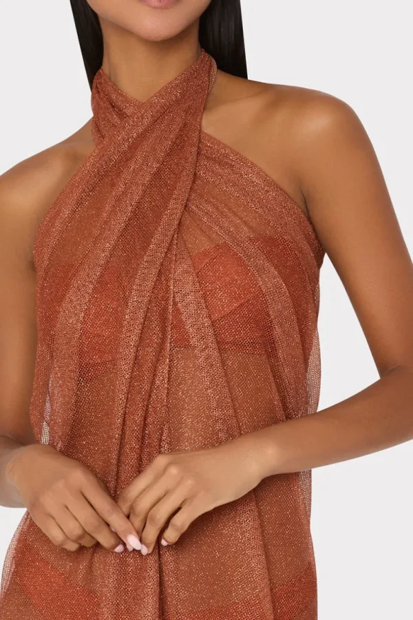 Store MILLY Metallic Mesh Sarong Copper