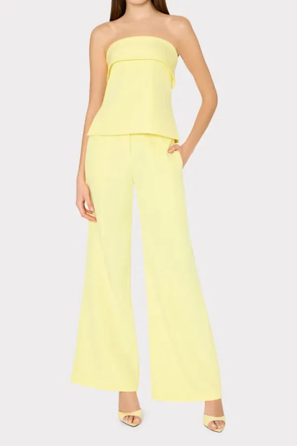 Cheap MILLY Nash Cady Pants Yellow