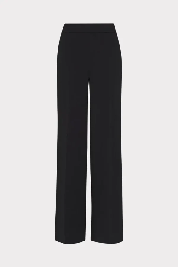 Best Sale MILLY Natia Crepe Pants Black