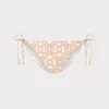 Fashion MILLY Nautical Chain Triangle Bikini Bottom Tan/White