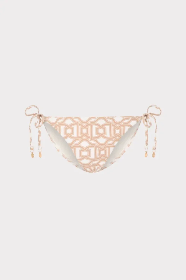 Fashion MILLY Nautical Chain Triangle Bikini Bottom Tan/White