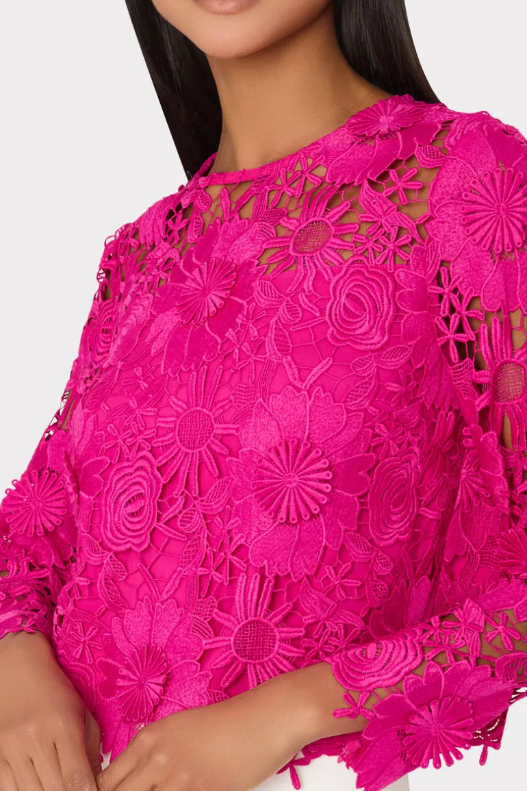 nori_long_sleeve_lace_top_2.webp Cheap MILLY Nori Long Sleeve Lace Top Fuchsia