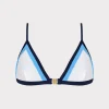 Shop MILLY Positano Color Block Bikini Top Navy Multi