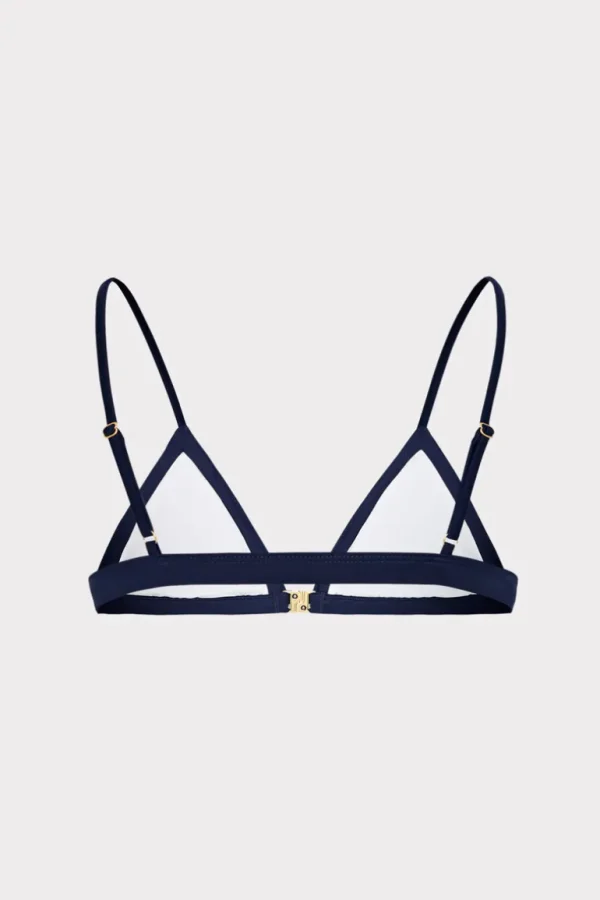 Shop MILLY Positano Color Block Bikini Top Navy Multi