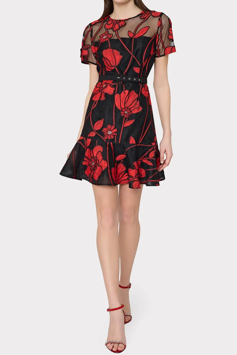 rosie_grand_fleur_embroid_1.webp Fashion MILLY Rosie Grand Fleur Embroide Dress Red