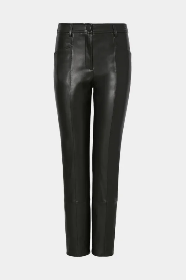 New MILLY Rue Vegan Leather Pants Black