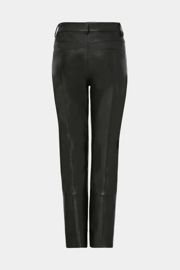 New MILLY Rue Vegan Leather Pants Black