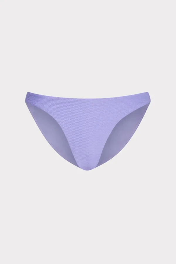 Flash Sale MILLY Shimmer Texture Margot Bikini Bottom Purple