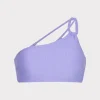 Online MILLY Shimmer Texture One Shoulder Bandeau Top Purple