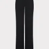 Best MILLY Soren Low-Rise Hammered Satin Pants Black