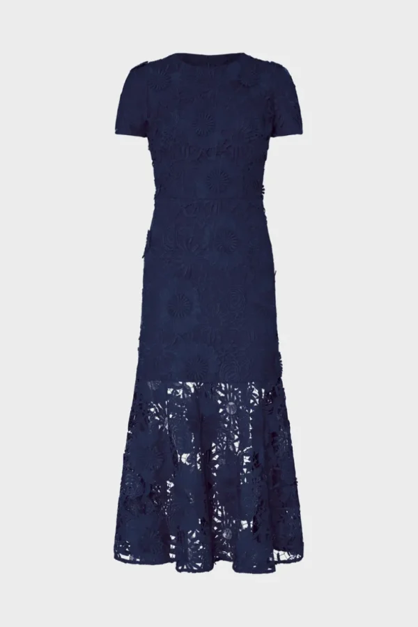 New MILLY Tahlia Lace Dress Navy