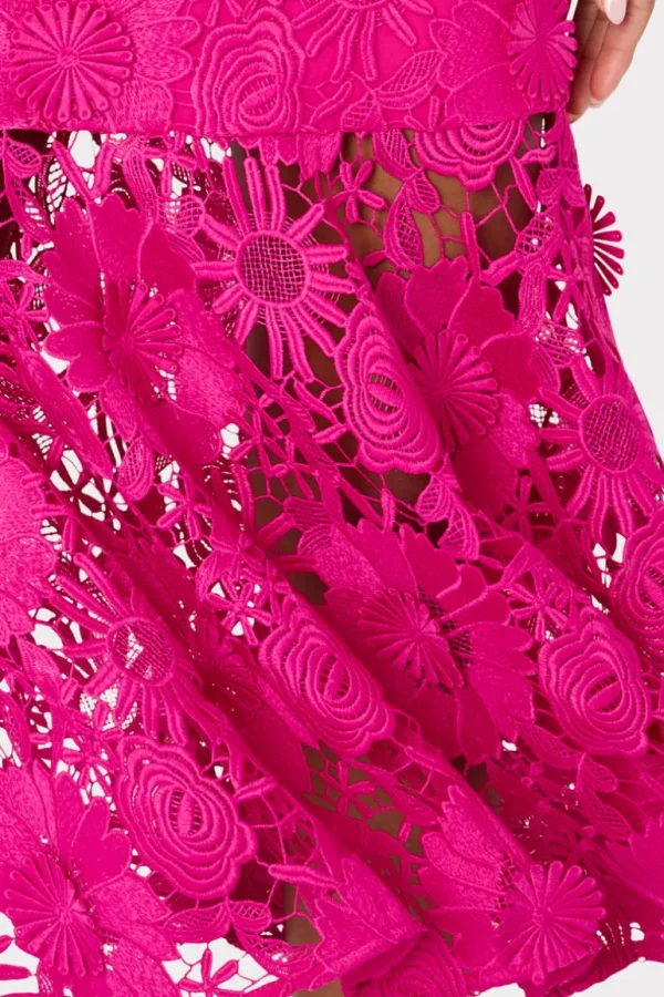 Flash Sale MILLY Tahlia Lace Dress Fuchsia